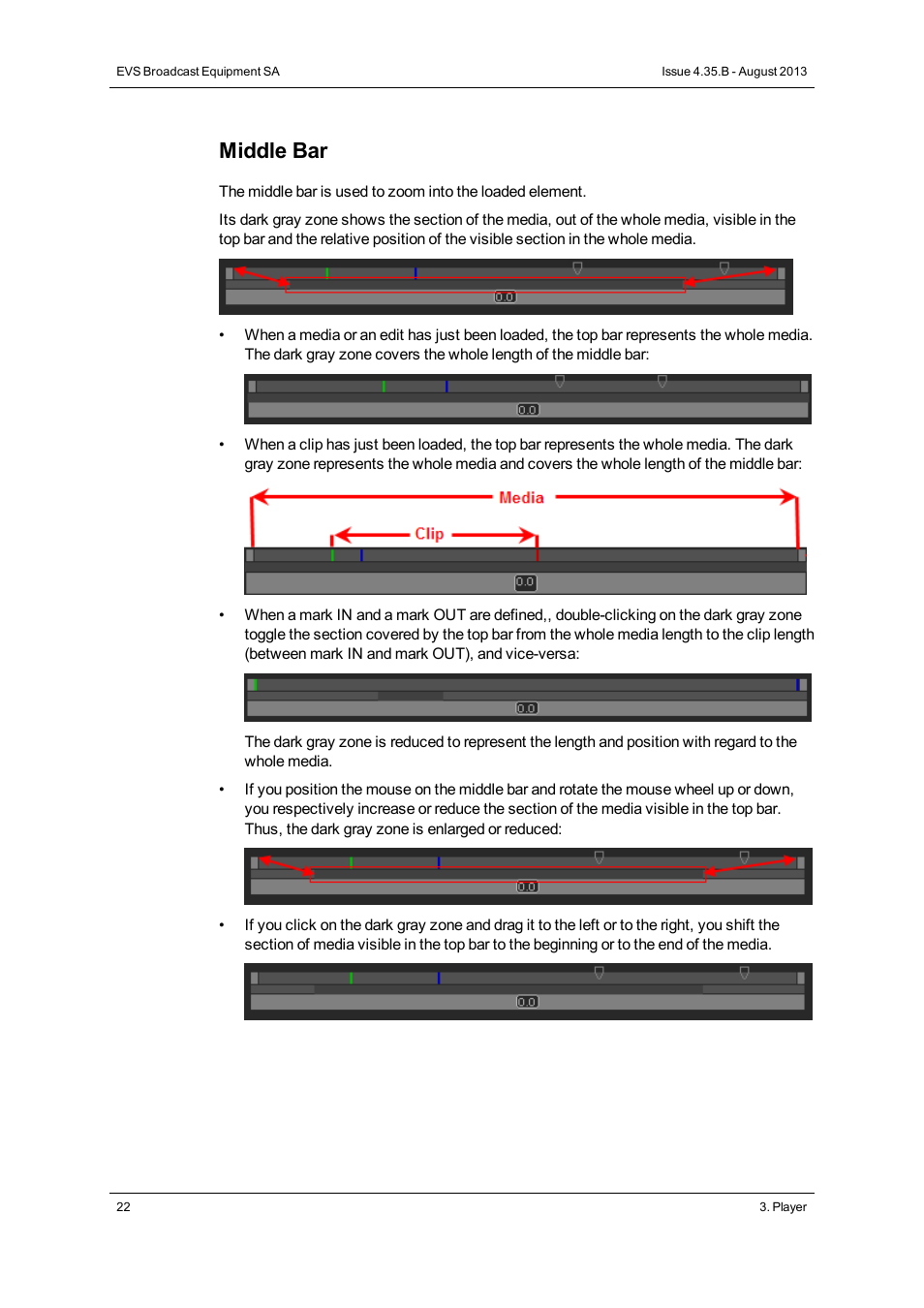 Middle bar | EVS XEDIO Cutter Version 4.35 - August 2013 User Manual User Manual | Page 30 / 46
