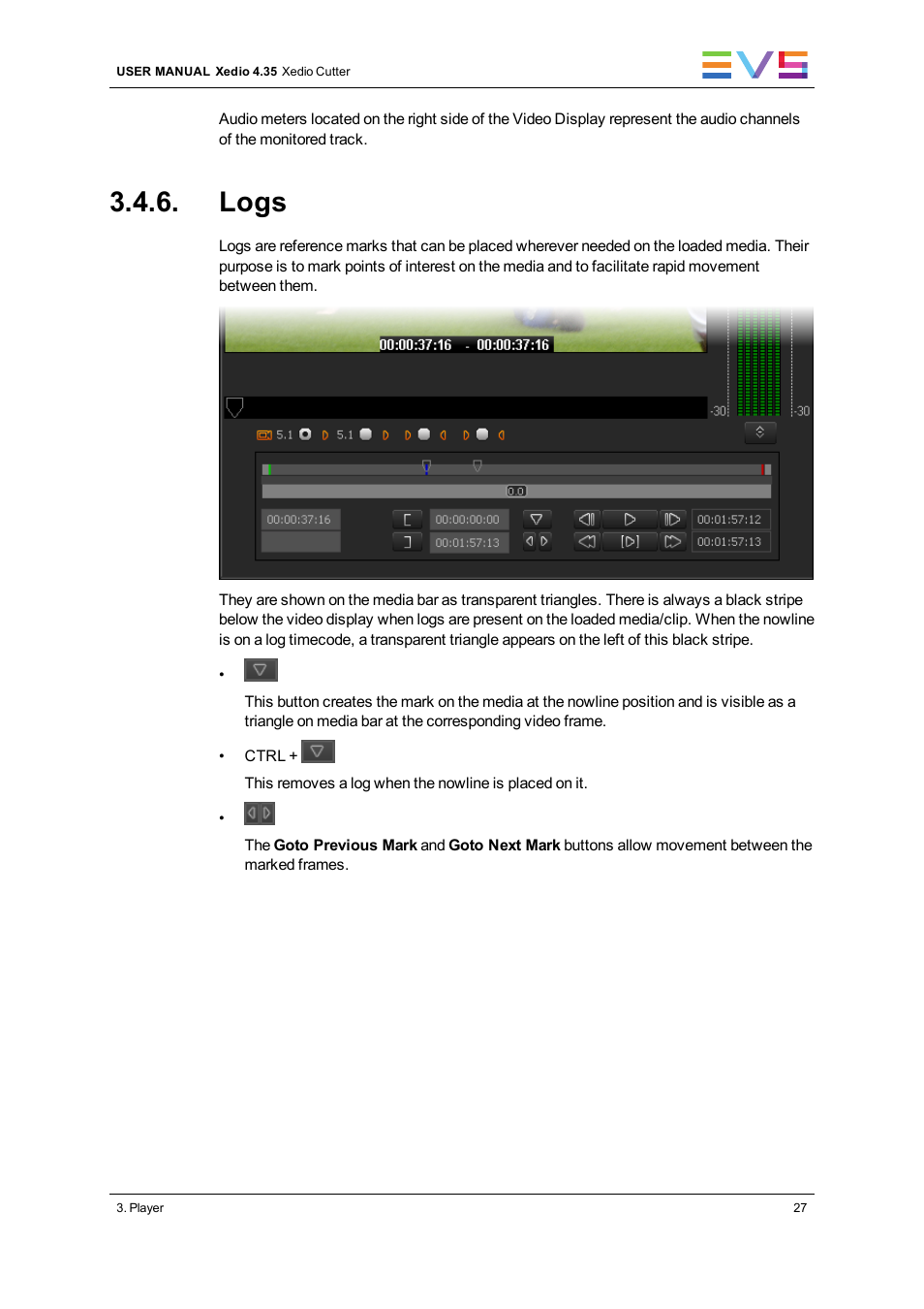 Logs | EVS XEDIO Cutter Version 4.35 - August 2013 User Manual User Manual | Page 35 / 46