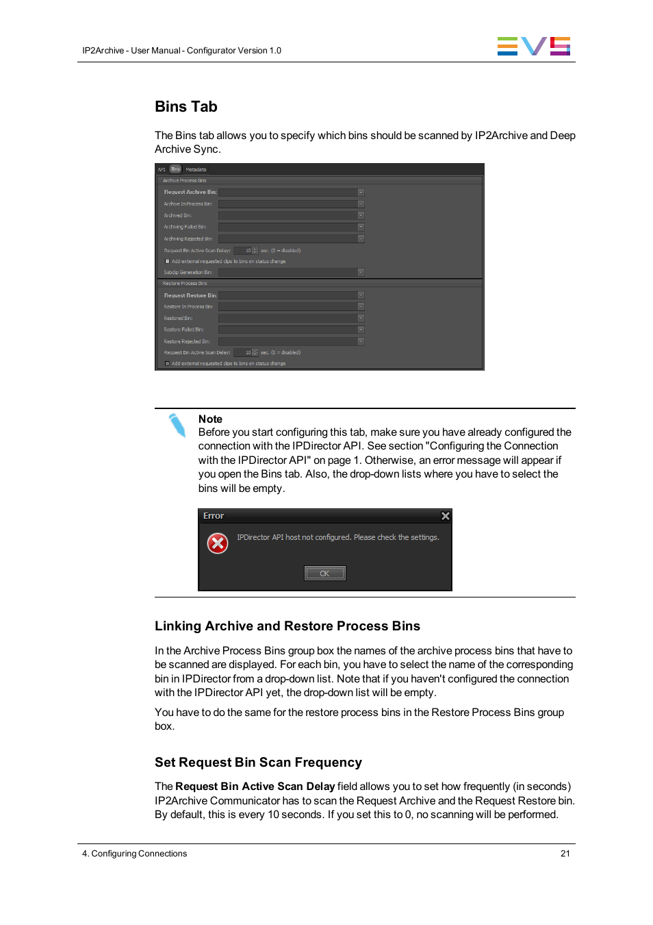 Bins tab | EVS IP2Archive Configurator Version 1.0 - July 2013 User Manual User Manual | Page 25 / 73
