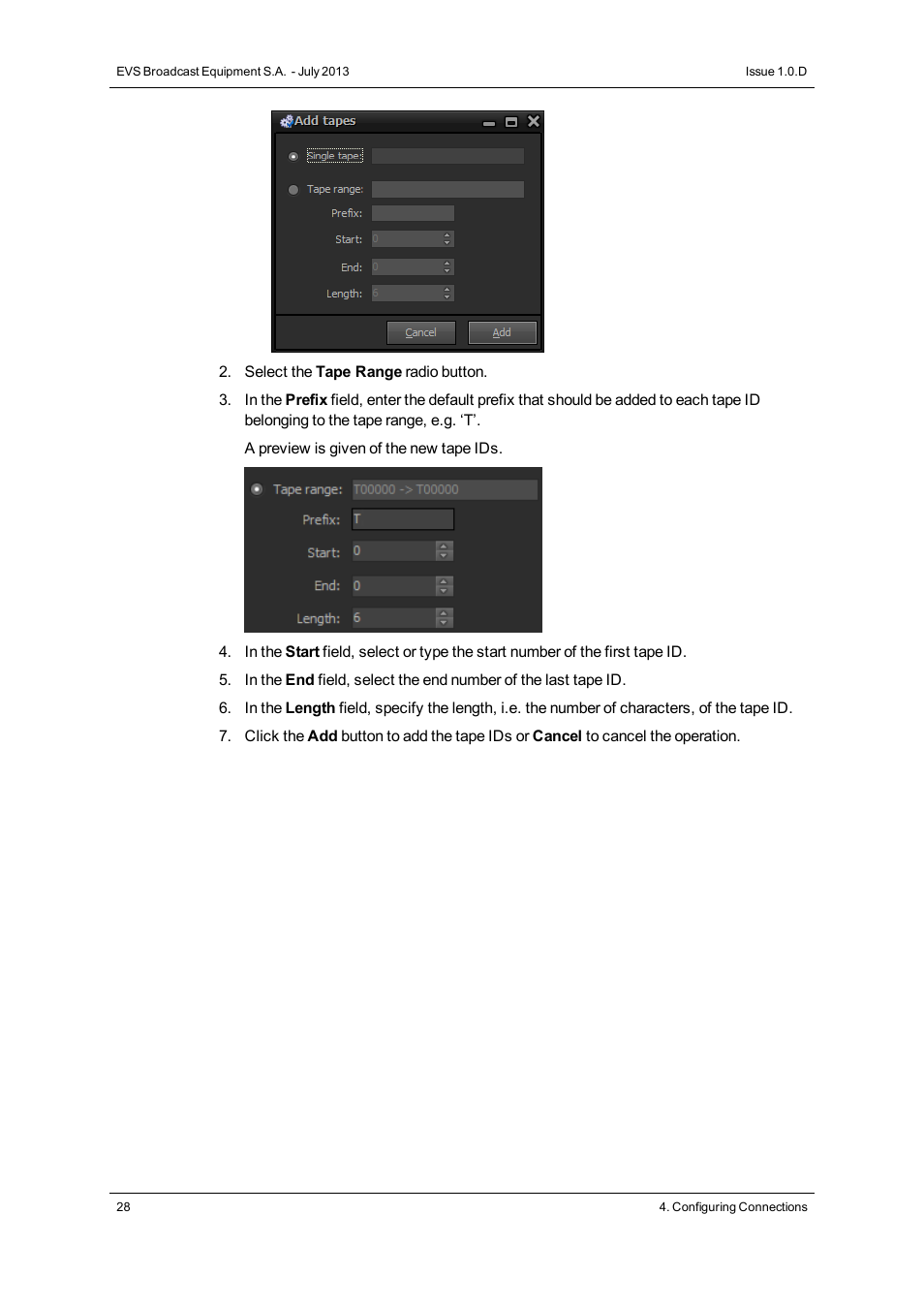 EVS IP2Archive Configurator Version 1.0 - July 2013 User Manual User Manual | Page 32 / 73