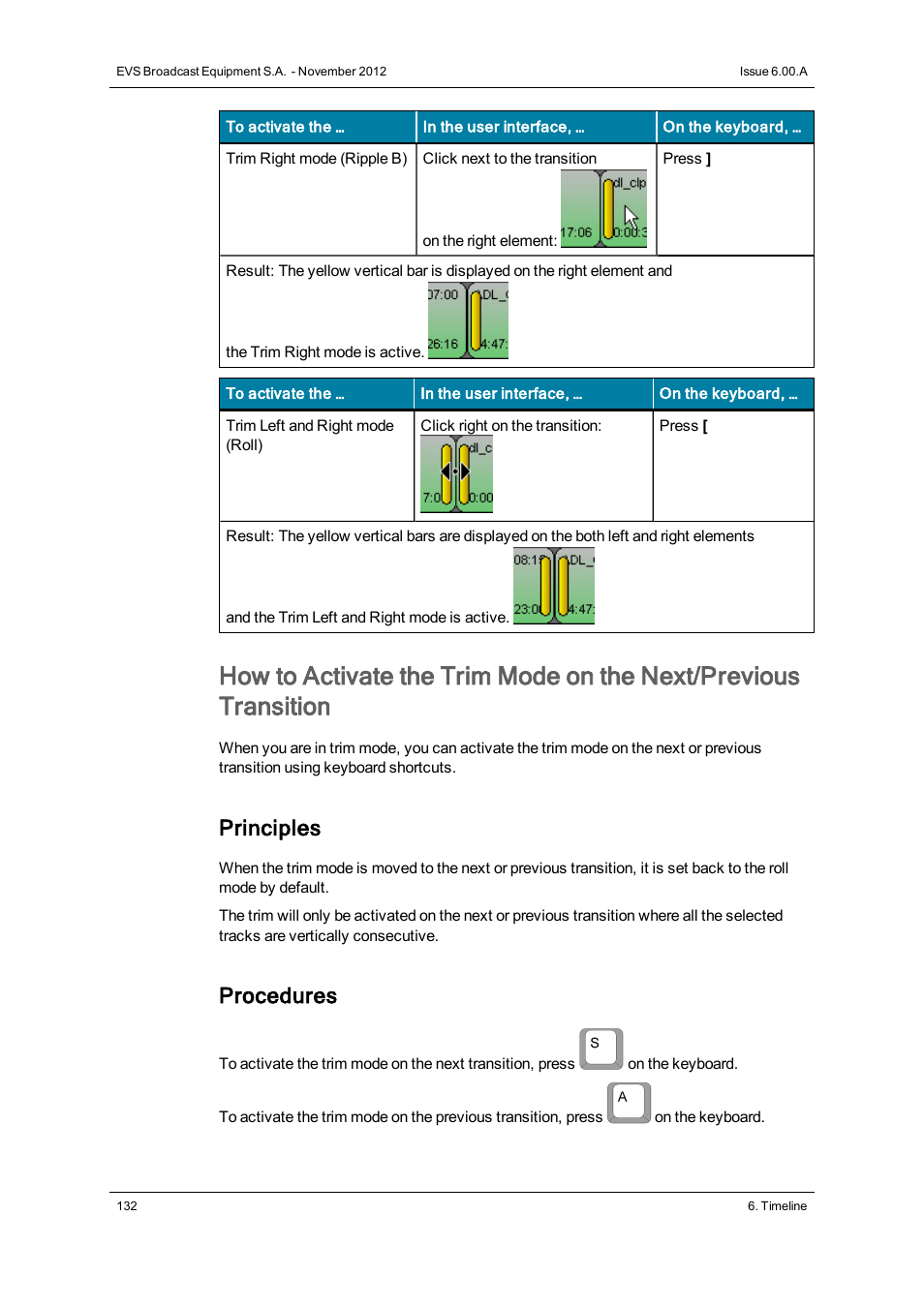 Principles, Procedures | EVS IPDirector Version 6.0 - November 2012 Part 8 User's Manual User Manual | Page 144 / 250