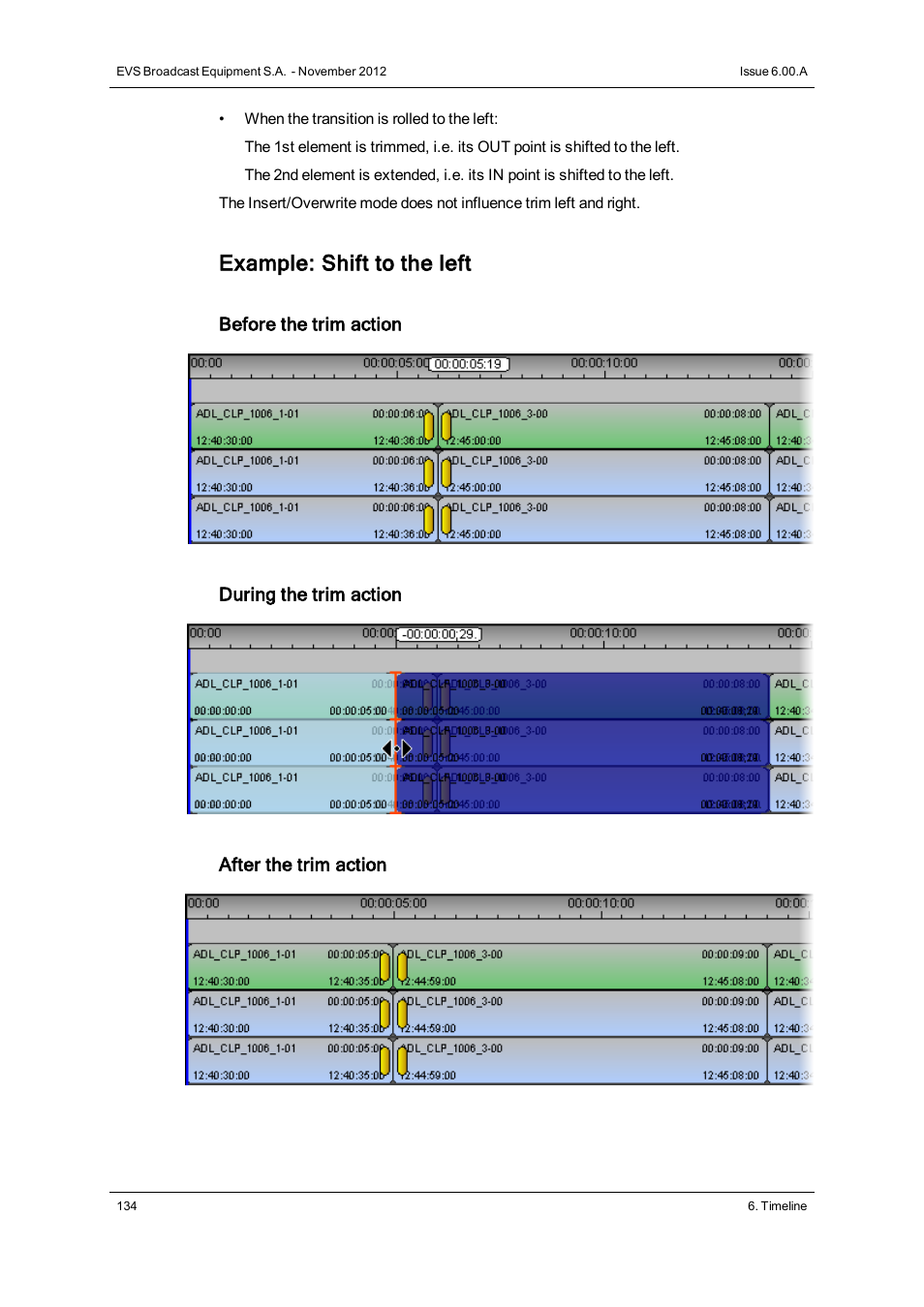 Example: shift to the left | EVS IPDirector Version 6.0 - November 2012 Part 8 User's Manual User Manual | Page 146 / 250