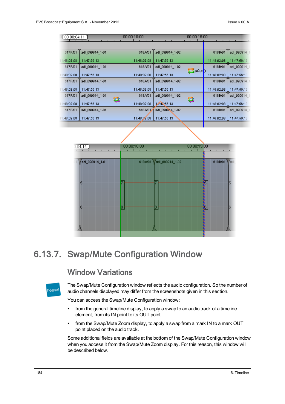 Swap/mute configuration window, Window variations | EVS IPDirector Version 6.0 - November 2012 Part 8 User's Manual User Manual | Page 196 / 250