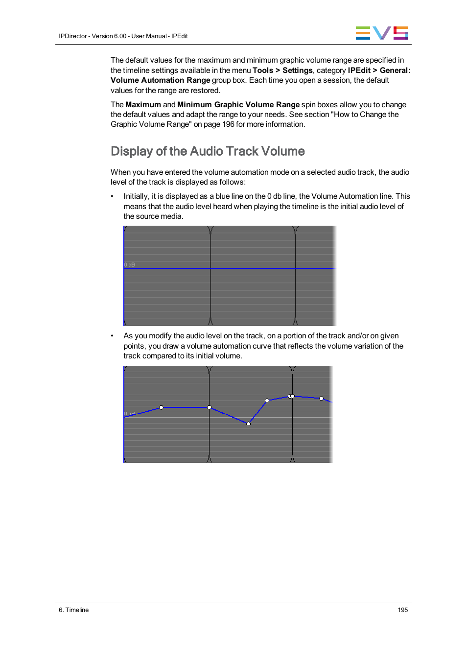 Display of the audio track volume | EVS IPDirector Version 6.0 - November 2012 Part 8 User's Manual User Manual | Page 207 / 250