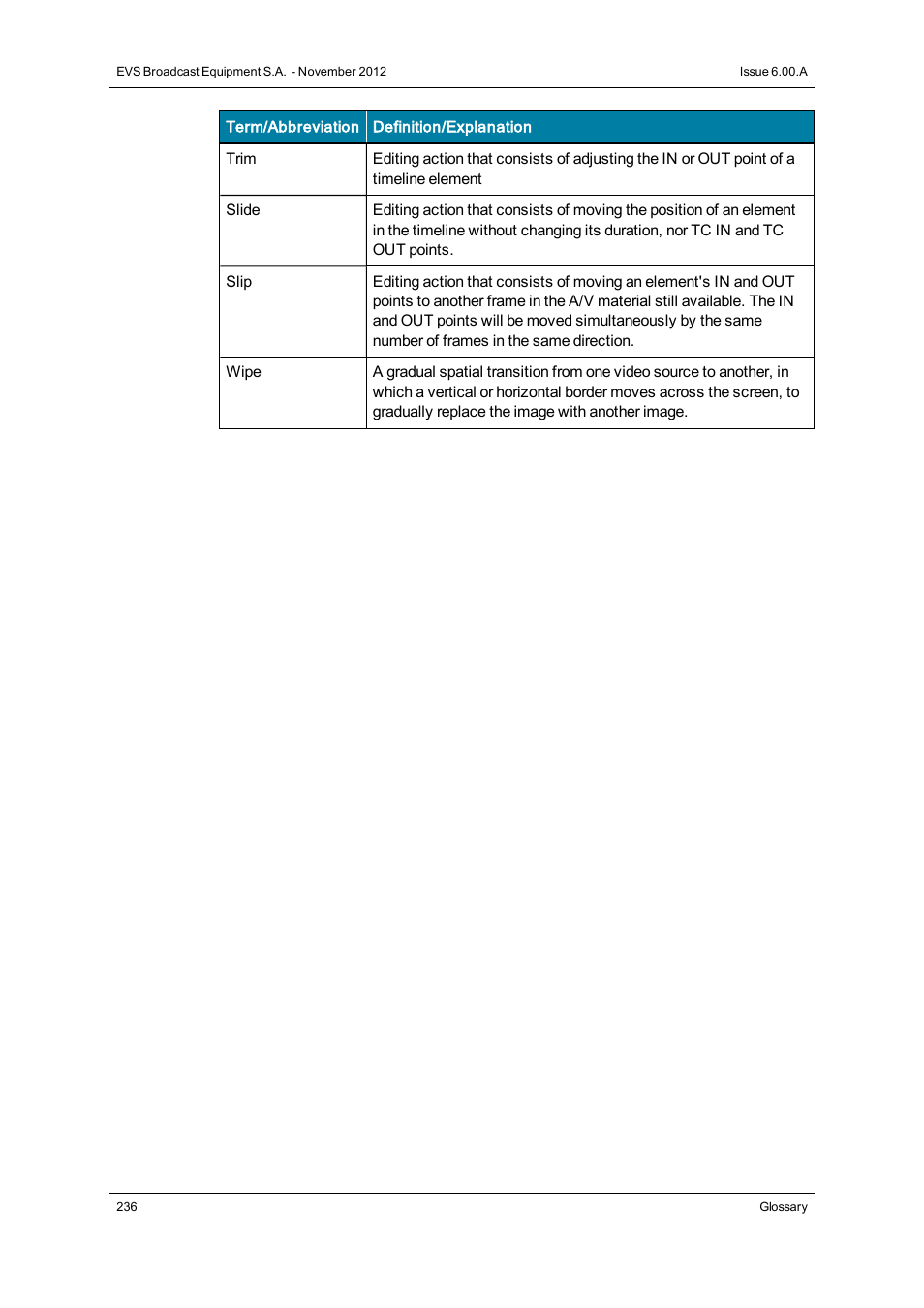EVS IPDirector Version 6.0 - November 2012 Part 8 User's Manual User Manual | Page 248 / 250