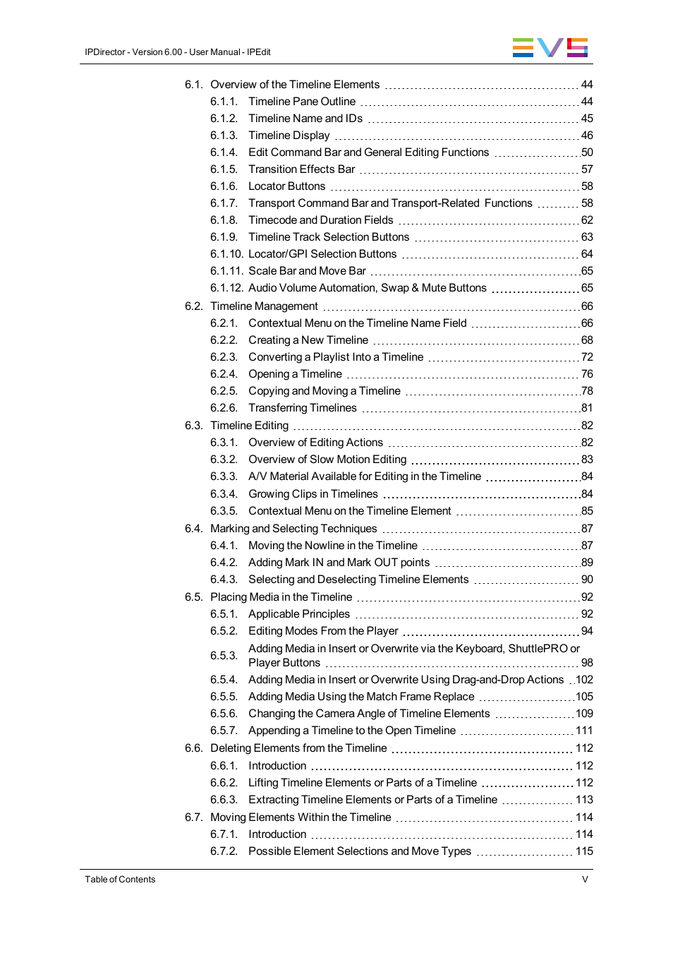 EVS IPDirector Version 6.0 - November 2012 Part 8 User's Manual User Manual | Page 7 / 250