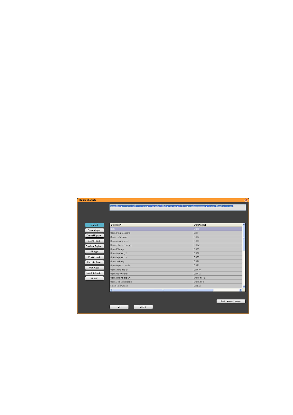 System management, 1 shortcut definition, 1 introduction | 2 how to change a shortcut setting, 13 assigning your shuttlepro to a channel | EVS IPDirector Version 5.6 - May 2009 Part 1 User's Manual User Manual | Page 100 / 121