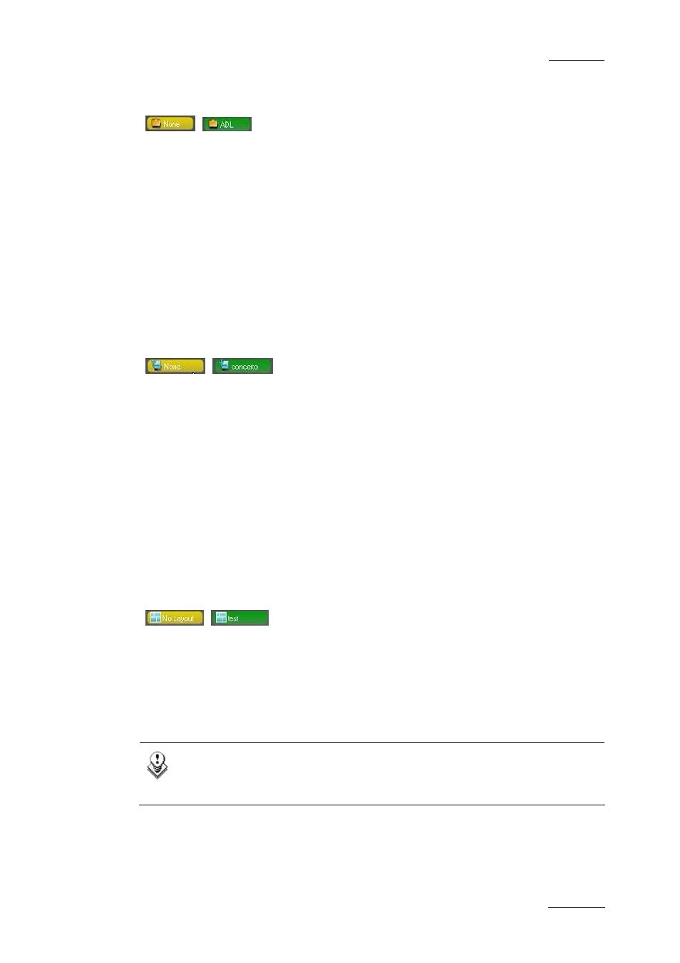 Default bin icon, Default playlist icon, 2 loaded layout icon | Oaded, Ayout | EVS IPDirector Version 5.6 - May 2009 Part 1 User's Manual User Manual | Page 36 / 121