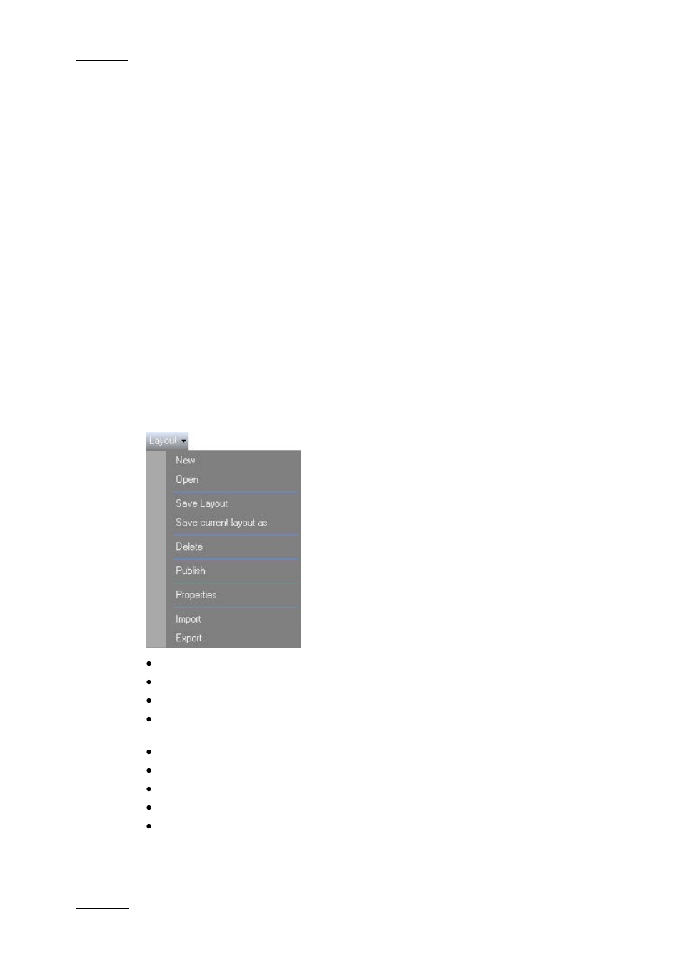 9 layouts, 1 overview, 2 layout menu | 9 ‘layouts, 9 “layouts, Verview, Ayout | EVS IPDirector Version 5.6 - May 2009 Part 1 User's Manual User Manual | Page 55 / 121