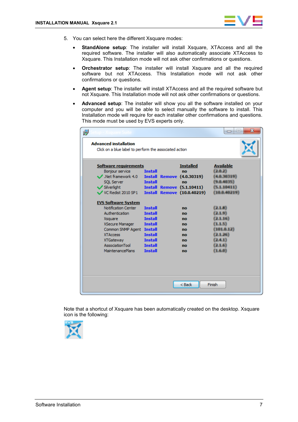 EVS Xsquare Version 2.1 Installation Manual User Manual | Page 9 / 12