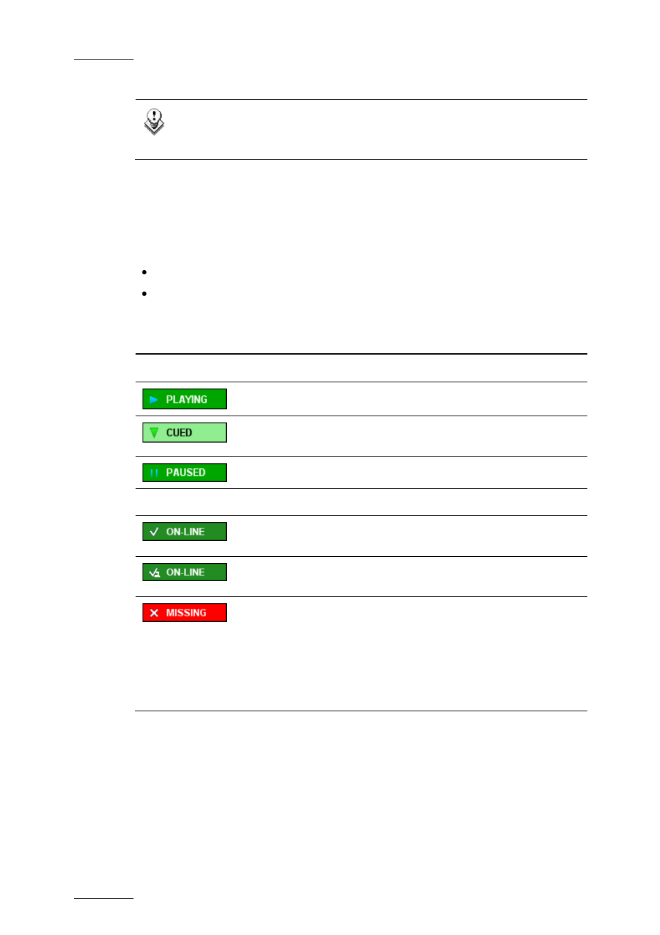Playlist element statuses | EVS IPDirector Version 5.9 - January 2011 Part 7 User’s Manual User Manual | Page 15 / 37