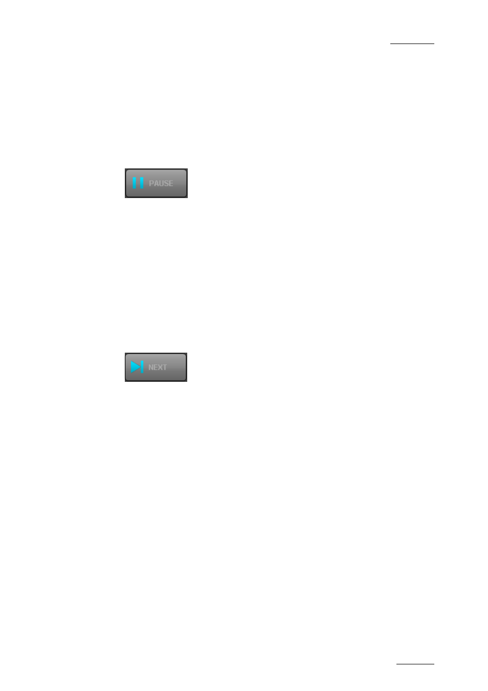 4 pausing a playlist element, 5 going to the next playlist element, Pausing a playlist element | Going to the next playlist element, Ausing a, Laylist, Lement, Oing to the | EVS IPDirector Version 5.9 - January 2011 Part 7 User’s Manual User Manual | Page 28 / 37
