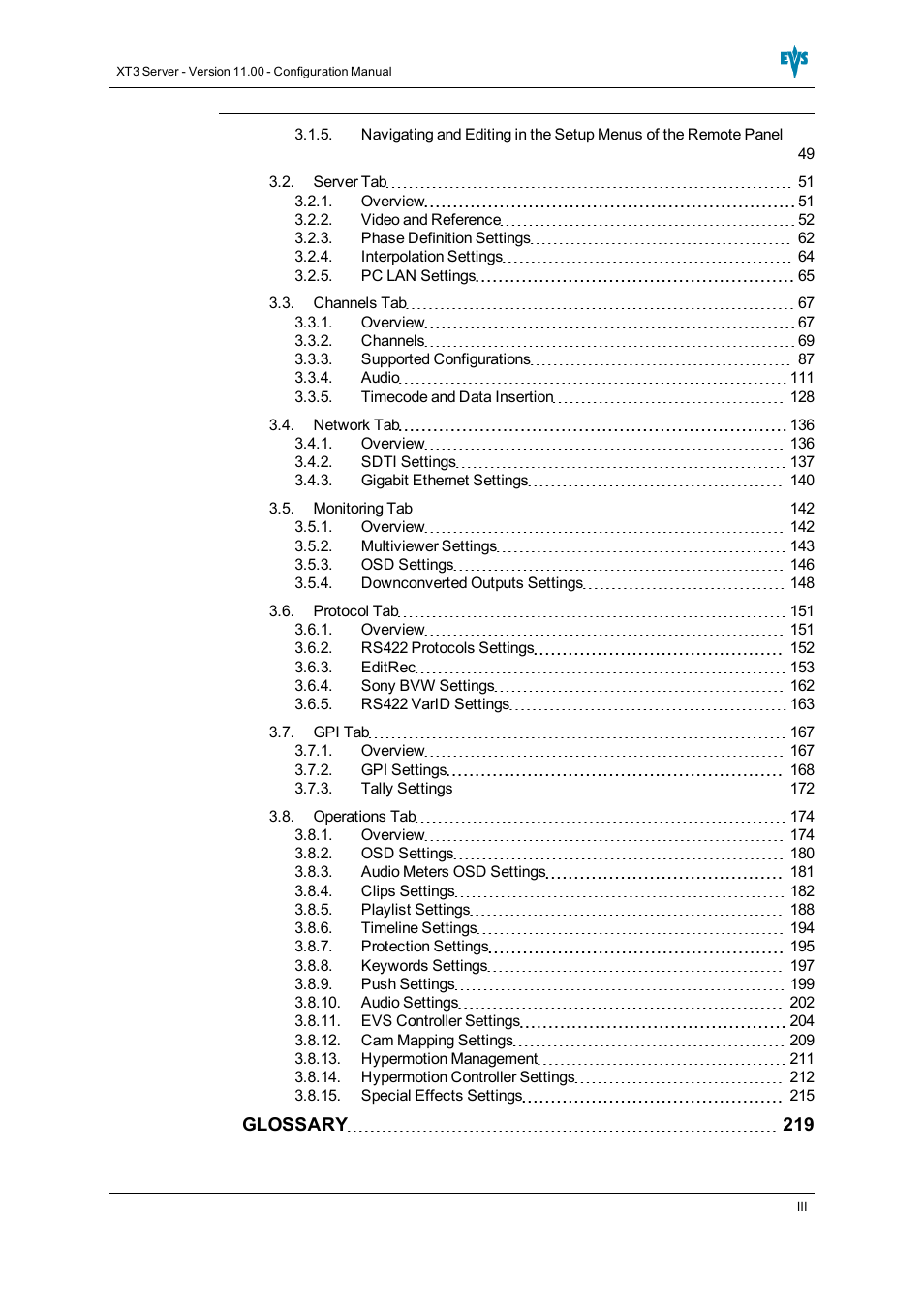 EVS XT3 Version 11.00 Configuration Manual User Manual | Page 5 / 227