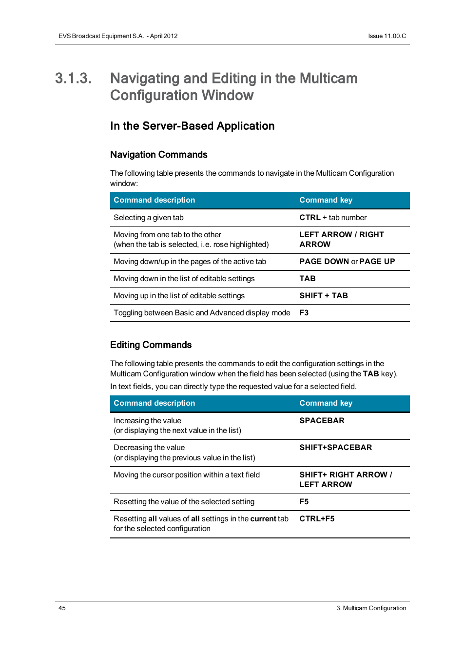 EVS XT3 Version 11.00 Configuration Manual User Manual | Page 51 / 227