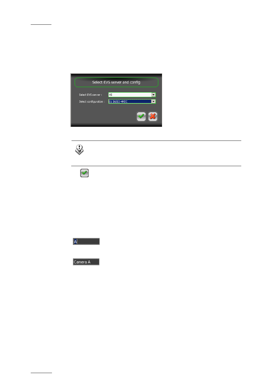 How to select evs server recorder channels, How to rename recorder channels with camera names | EVS INSIO Version 1.1 - October 2010 User's Manual User Manual | Page 33 / 121