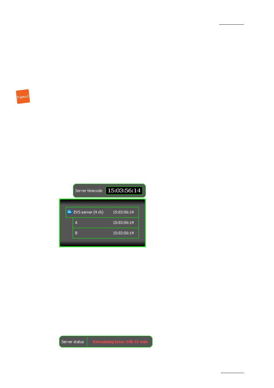 Left clip list tab (3), Metadata tab (5), Server timecode area (6) | Condensed transfer status window (7), Server status area (8) | EVS INSIO Version 1.1 - October 2010 User's Manual User Manual | Page 66 / 121