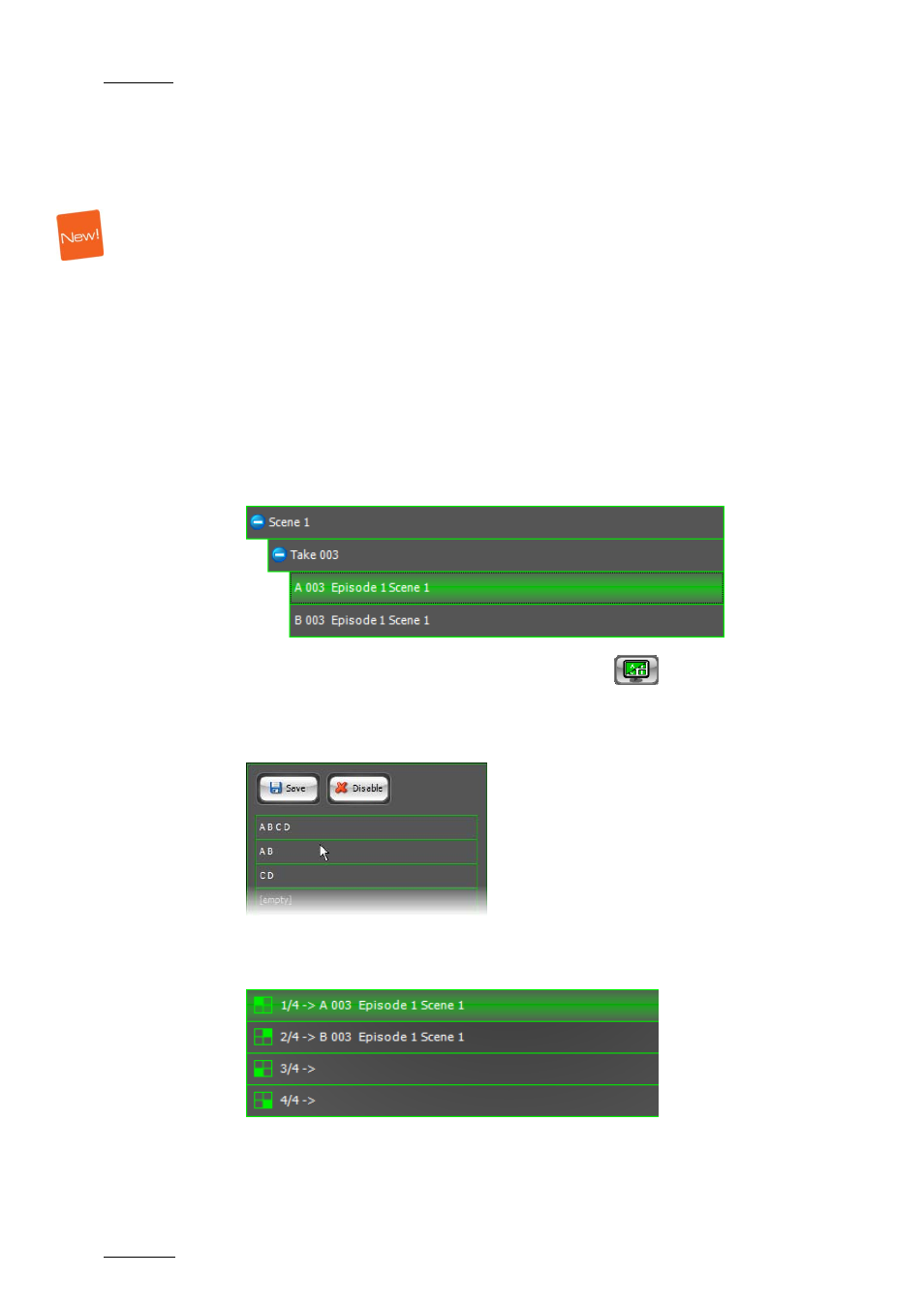 Select a clip in the clip list tab | EVS INSIO Version 1.1 - October 2010 User's Manual User Manual | Page 83 / 121