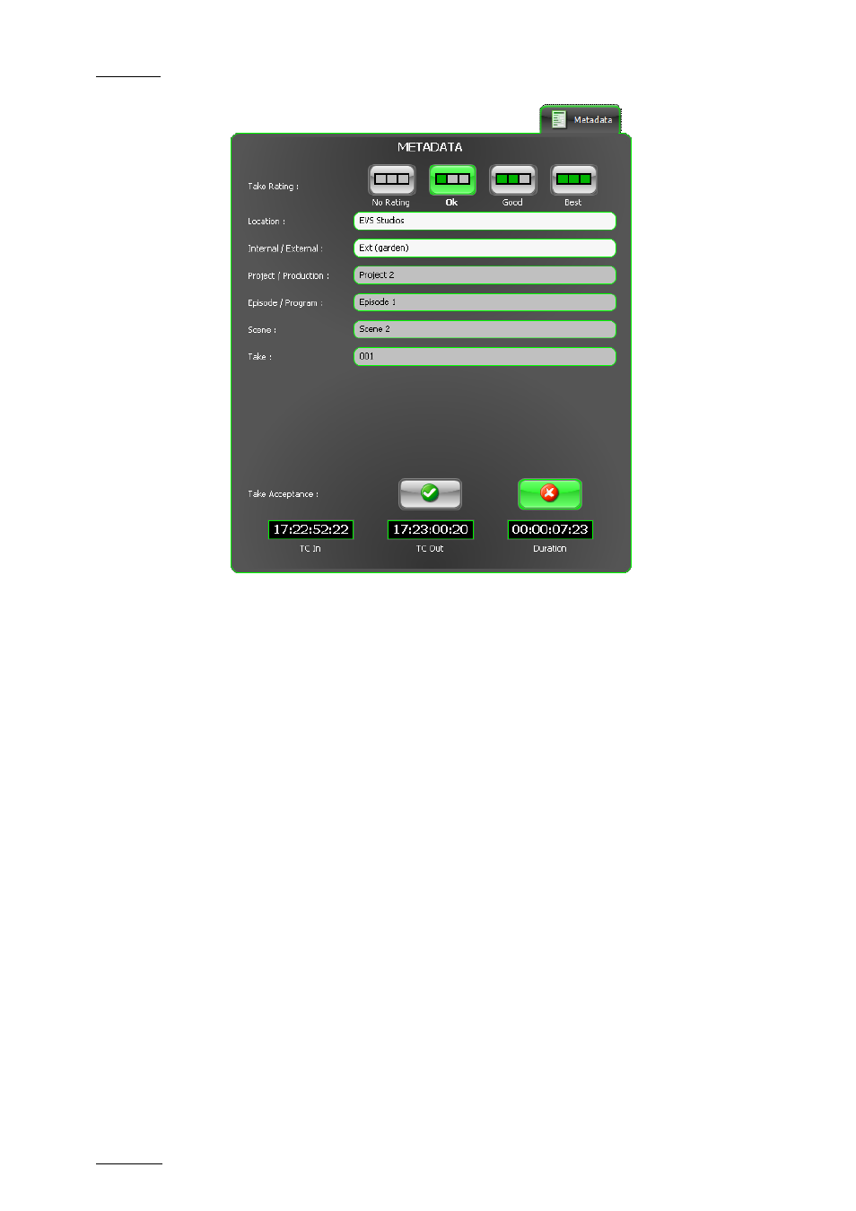 EVS INSIO Version 1.1 - October 2010 User's Manual User Manual | Page 95 / 121