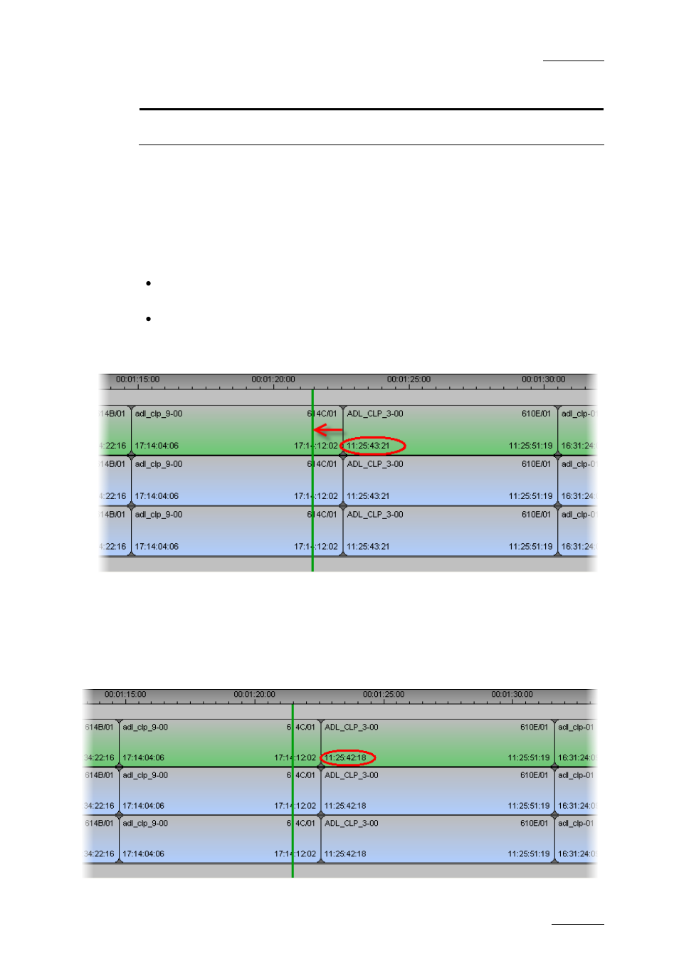 3 extending in insert or overwrite mode, Before, After extend in in insert mode | Xtending in, Nsert or, Verwrite | EVS IPDirector Version 5.6 - May 2009 Part 7 User's Manual User Manual | Page 106 / 206