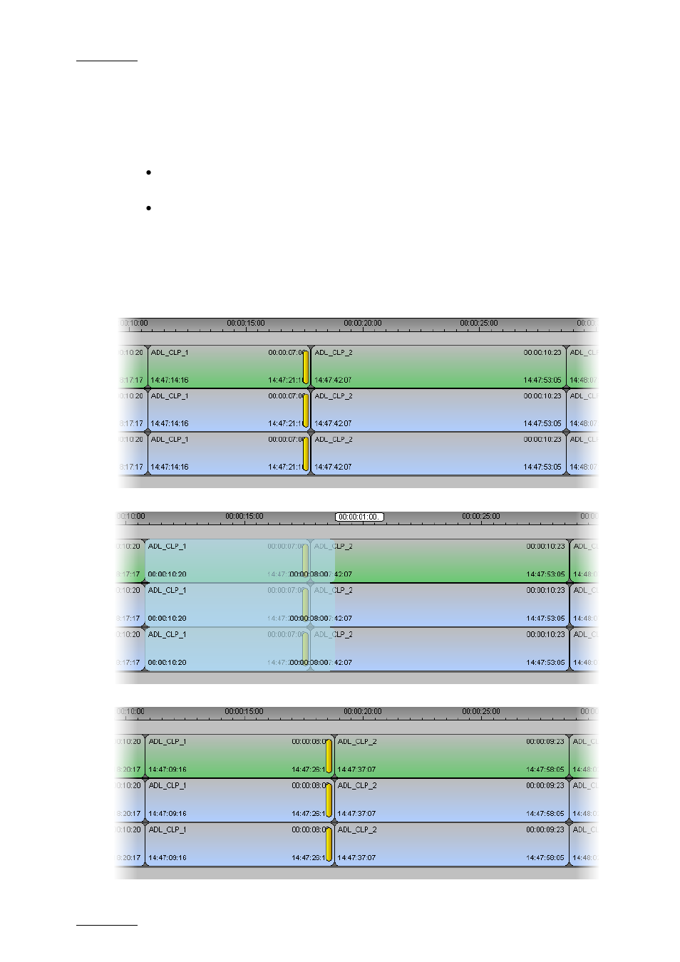 Trim left in overwrite mode, Example: shift to the right | EVS IPDirector Version 5.6 - May 2009 Part 7 User's Manual User Manual | Page 121 / 206