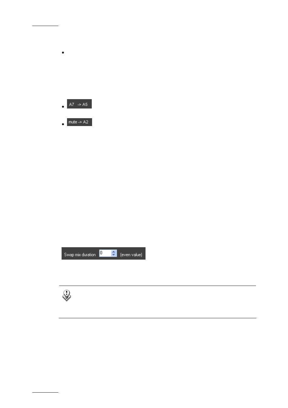 Summary information, Additional options, Apply between mark in and mark out | Overwrite existing swap/mute, Swap mix duration | EVS IPDirector Version 5.6 - May 2009 Part 7 User's Manual User Manual | Page 169 / 206