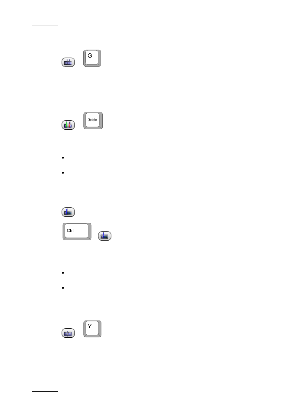 Clear timeline marks, Delete between mark in and mark out, Select clips from (or to) nowline | Add edit at the nowline | EVS IPDirector Version 5.6 - May 2009 Part 7 User's Manual User Manual | Page 53 / 206