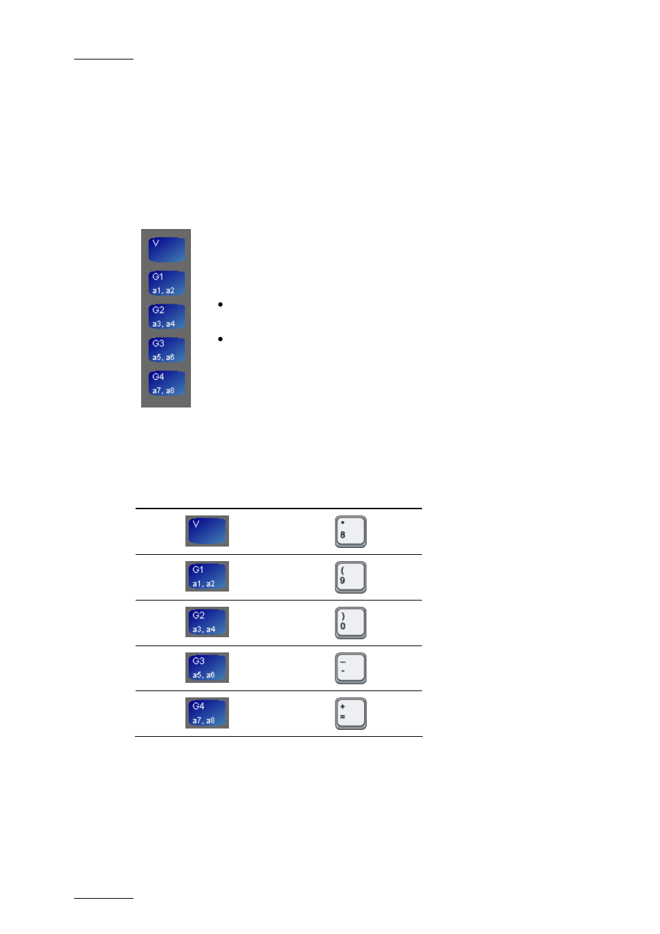 Timeline duration, 7 timeline track selection buttons, Description | Keyboard shortcuts, Imeline, Rack, Election, Uttons | EVS IPDirector Version 5.6 - May 2009 Part 7 User's Manual User Manual | Page 63 / 206