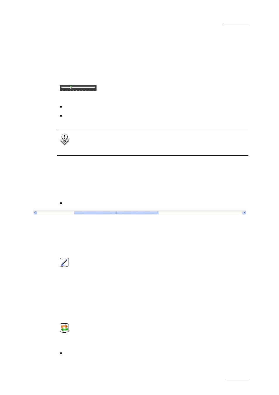 8 scale bar and move bar, Scale bar, Move bar | 9 audio volume automation, swap & mute buttons, Volume automation mode, Swap / mute zoom mode | EVS IPDirector Version 5.6 - May 2009 Part 7 User's Manual User Manual | Page 64 / 206