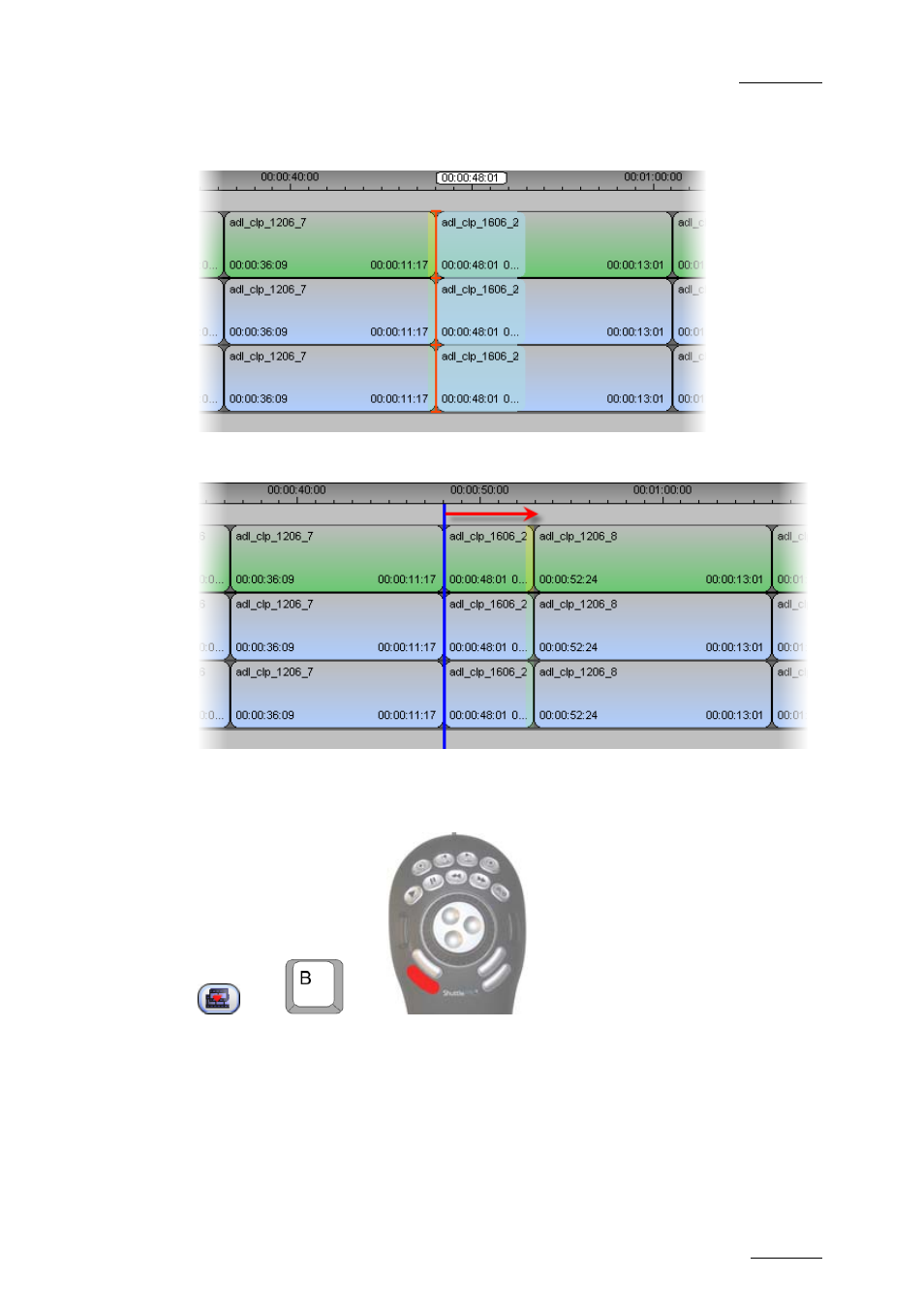 Overwrite, Example of an overwrite action, Verwrite | EVS IPDirector Version 5.6 - May 2009 Part 7 User's Manual User Manual | Page 84 / 206