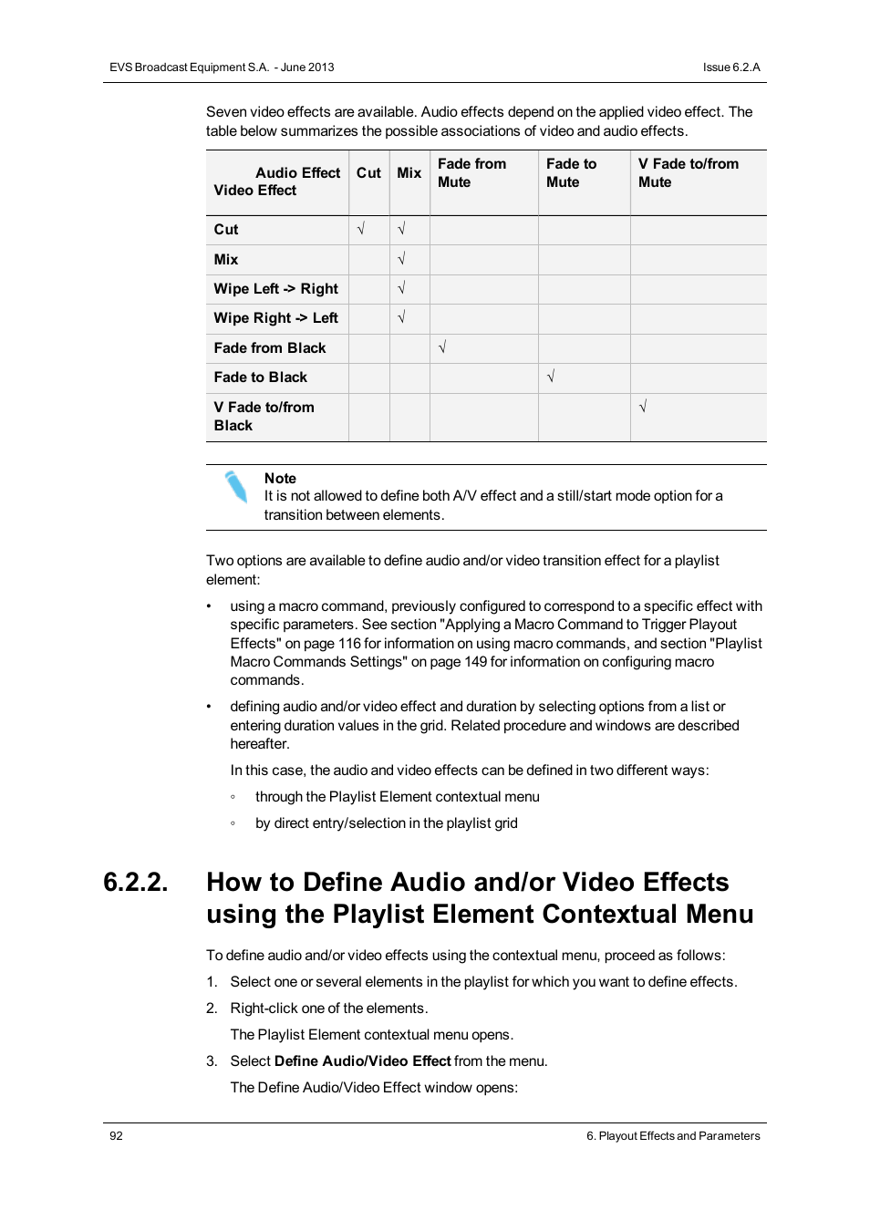 EVS IPDirector Version 6.2 - June 2013 PLAYLIST PANEL User Manual User Manual | Page 106 / 178