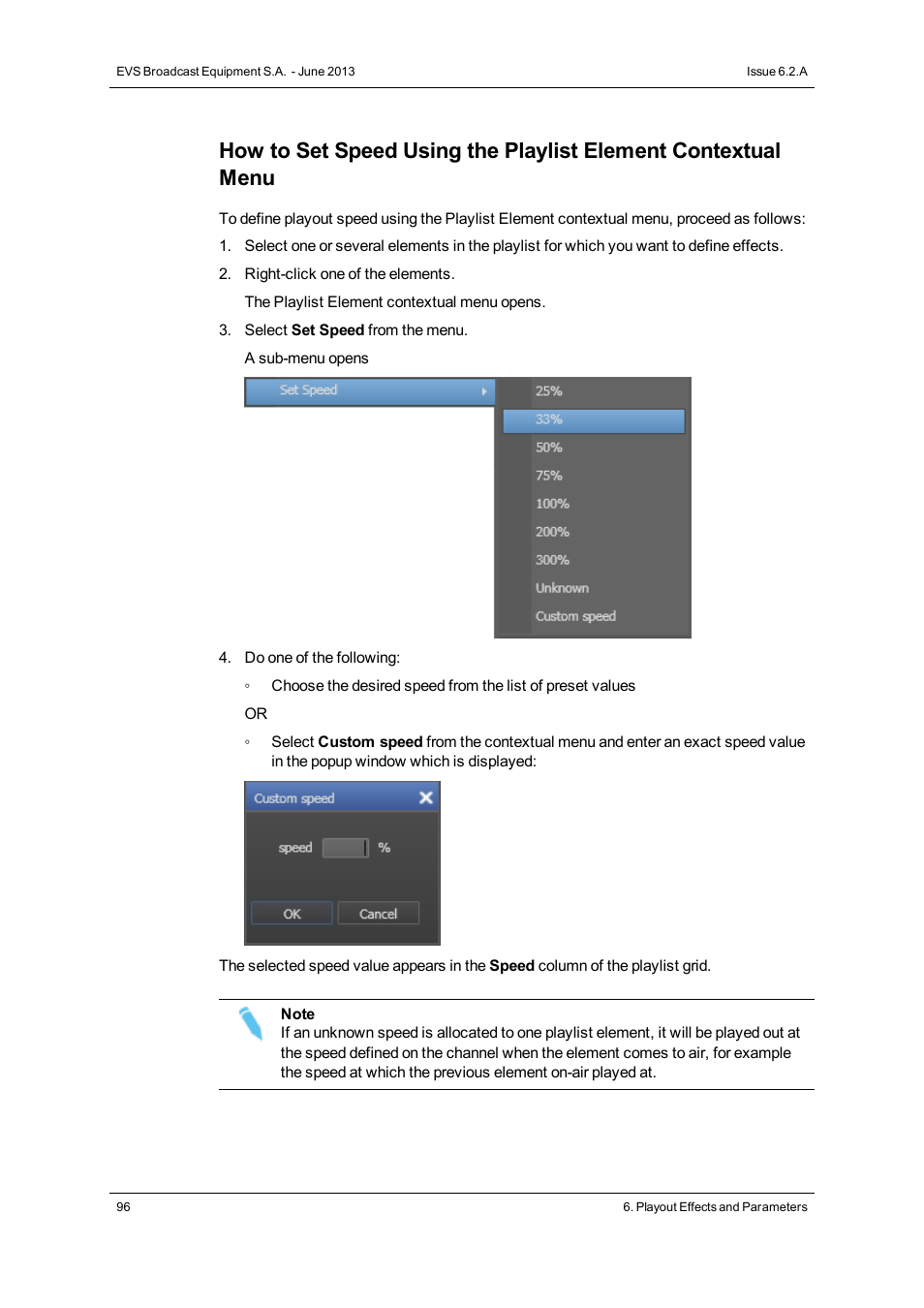 EVS IPDirector Version 6.2 - June 2013 PLAYLIST PANEL User Manual User Manual | Page 110 / 178