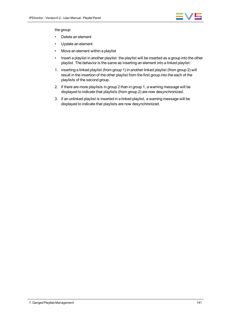 EVS IPDirector Version 6.2 - June 2013 PLAYLIST PANEL User Manual User Manual | Page 155 / 178