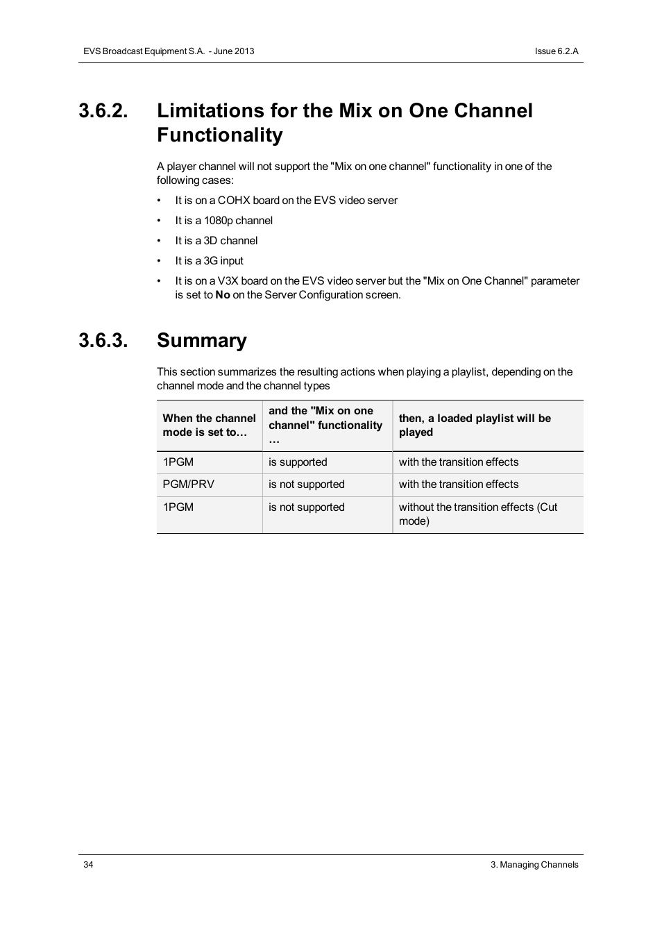 Summary | EVS IPDirector Version 6.2 - June 2013 PLAYLIST PANEL User Manual User Manual | Page 48 / 178