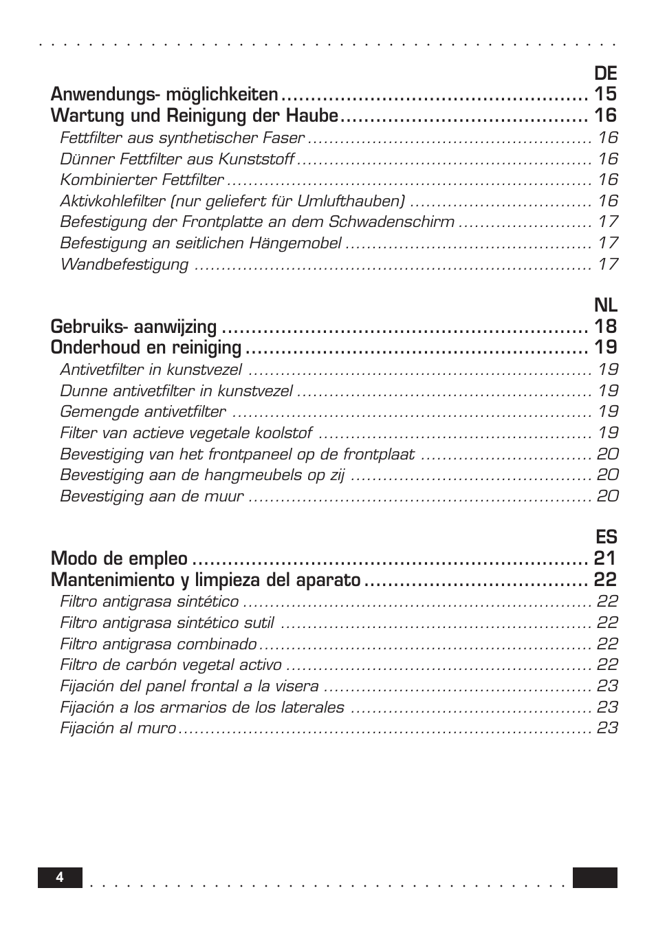 Nl gebruiks- aanwijzing onderhoud en reiniging | Zanussi ZH 6011 W/E User Manual | Page 4 / 9