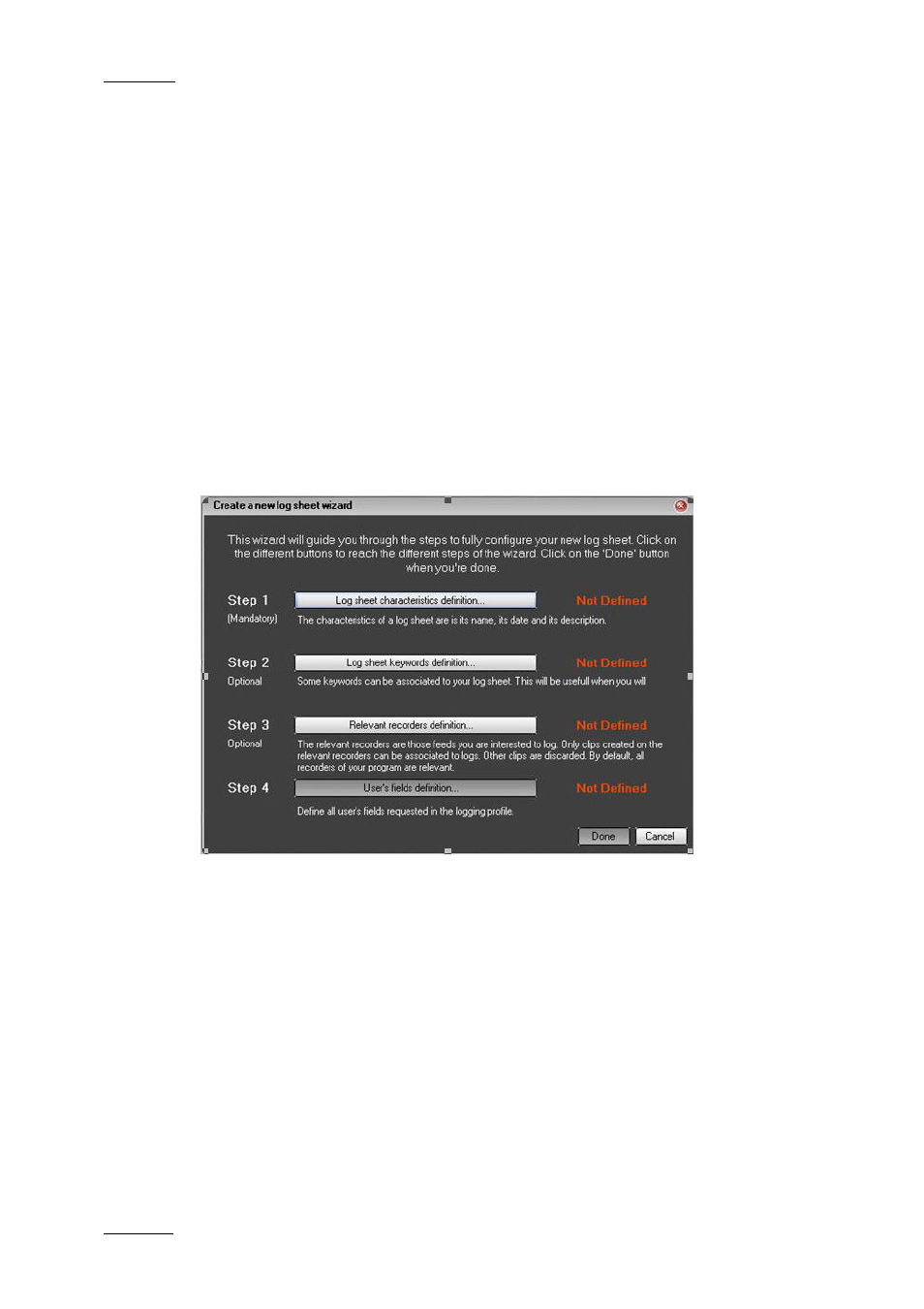 3 creating a log sheet with ip logger, Creating a log sheet with ip logger | EVS IPDirector Version 5.9 - January 2011 Part 2 User’s Manual User Manual | Page 25 / 93