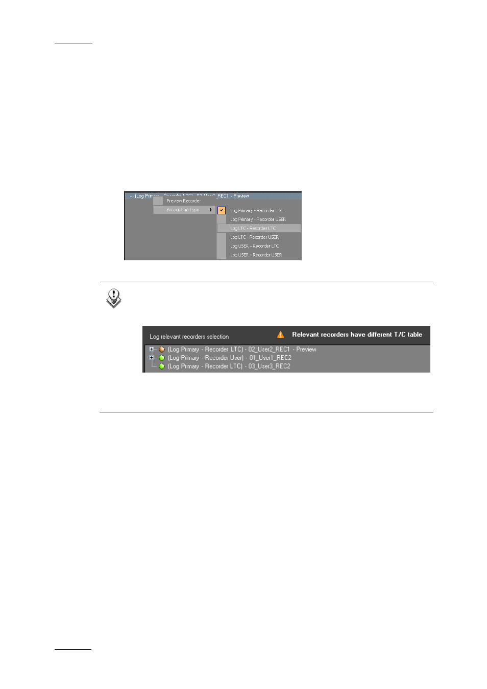 Associating the log and recorder time code tables | EVS IPDirector Version 5.9 - January 2011 Part 2 User’s Manual User Manual | Page 31 / 93