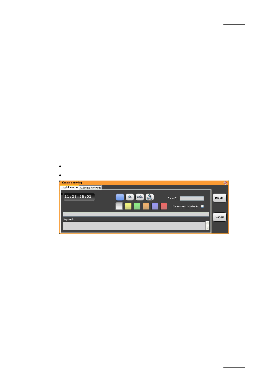 Assignment, How to add/remove specific keywords to a log entry, Log entry specific keywords | Ssignment | EVS IPDirector Version 5.9 - January 2011 Part 2 User’s Manual User Manual | Page 44 / 93