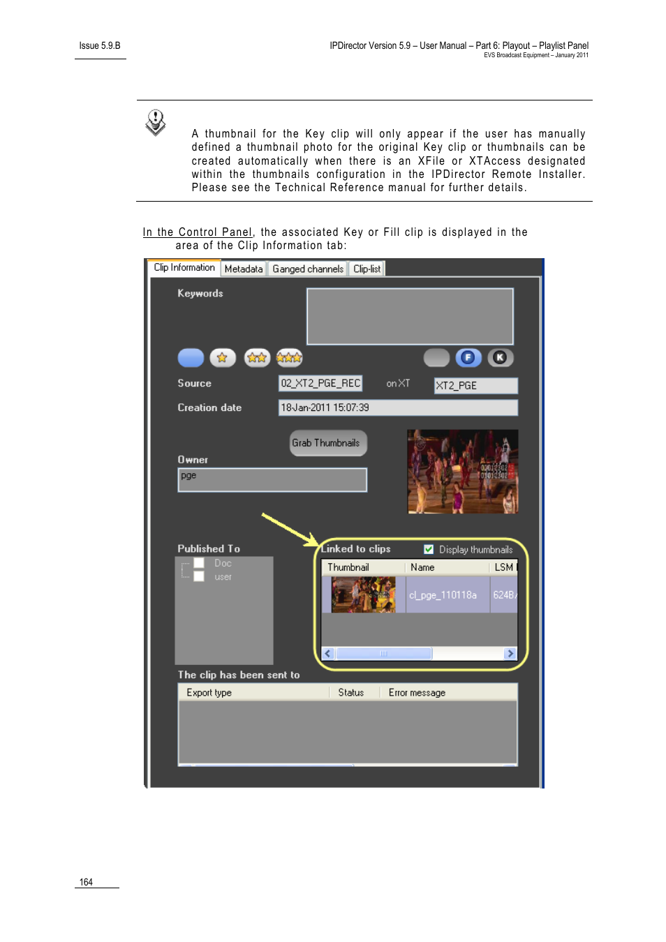 EVS IPDirector Version 5.9 - January 2011 Part 6 User’s Manual User Manual | Page 175 / 192