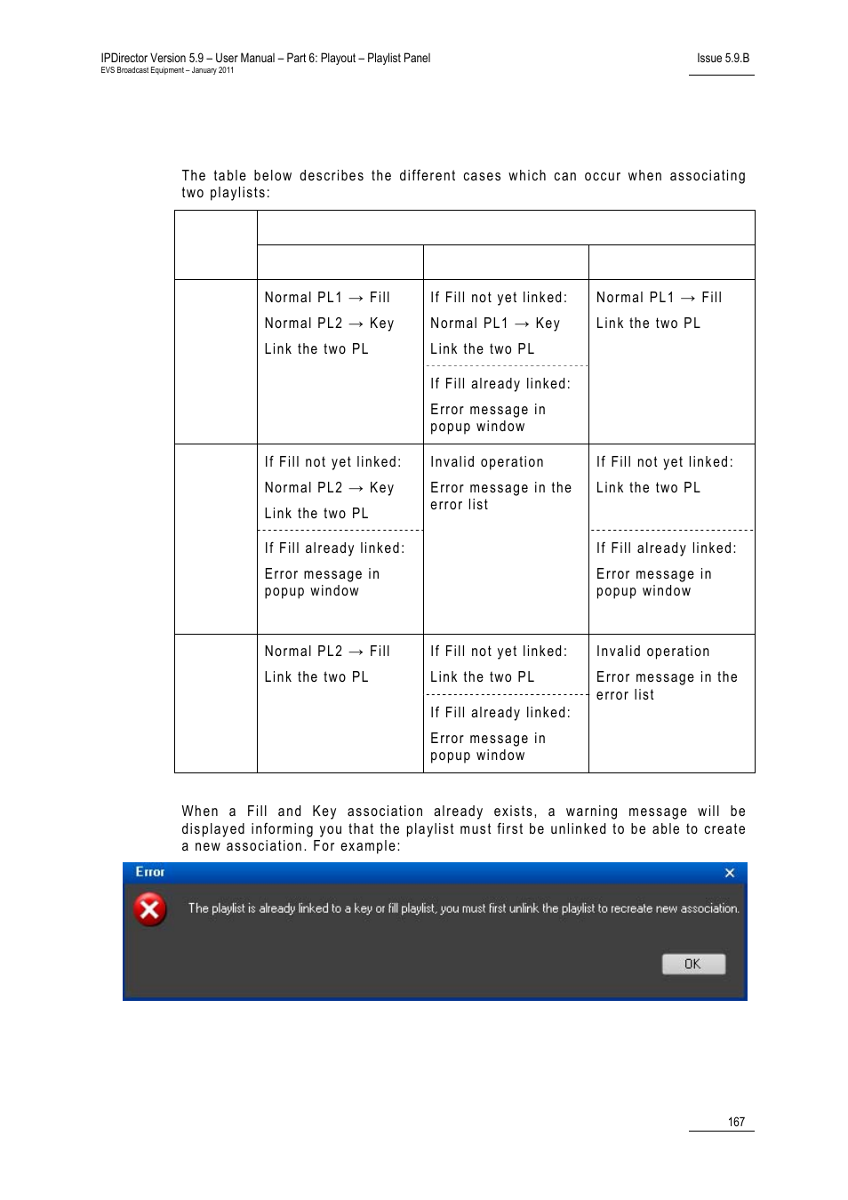 Rules in key and fill playlist associations | EVS IPDirector Version 5.9 - January 2011 Part 6 User’s Manual User Manual | Page 178 / 192