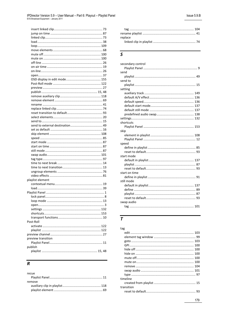 EVS IPDirector Version 5.9 - January 2011 Part 6 User’s Manual User Manual | Page 190 / 192