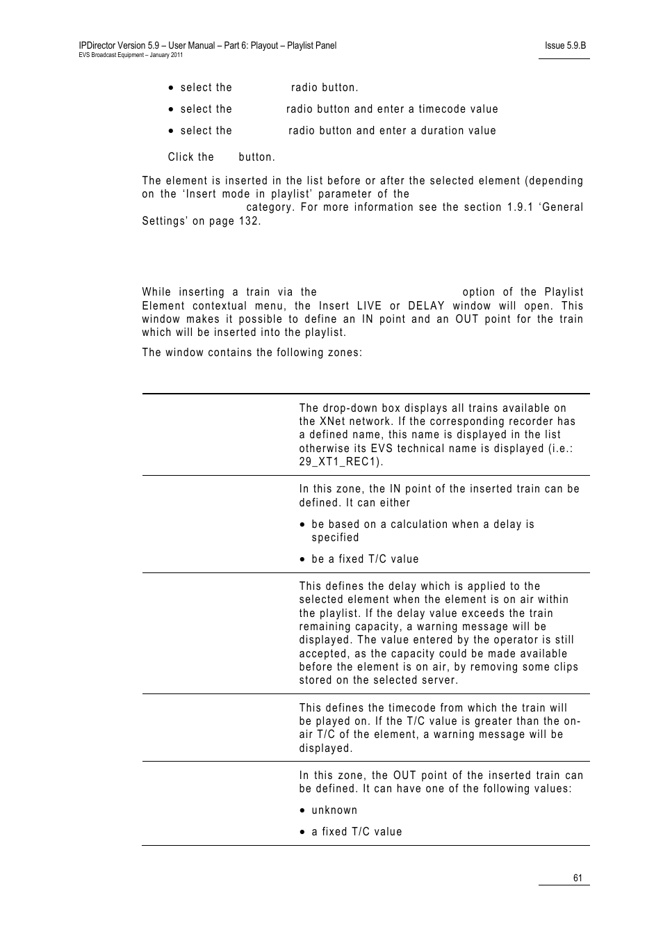 Insert live or delay window, Insert live or delay window’ on pa, 61 f | EVS IPDirector Version 5.9 - January 2011 Part 6 User’s Manual User Manual | Page 72 / 192