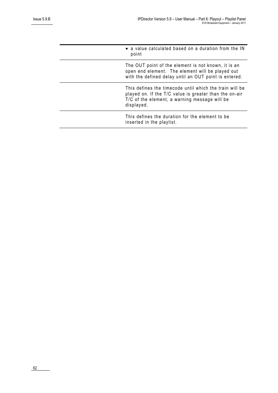 EVS IPDirector Version 5.9 - January 2011 Part 6 User’s Manual User Manual | Page 73 / 192