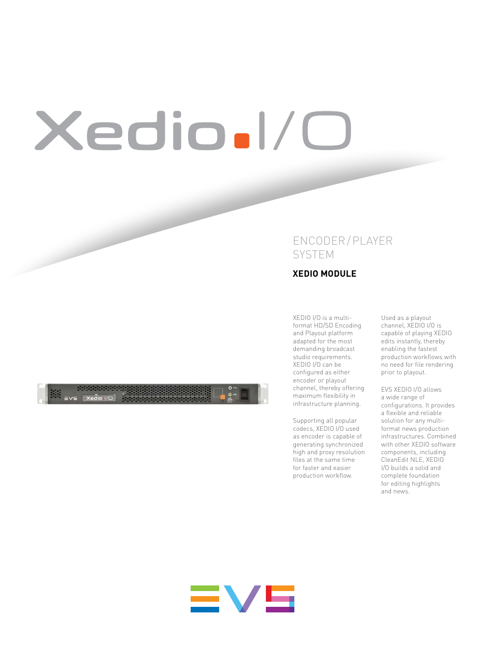 EVS XEDIO I_O User Manual | 2 pages