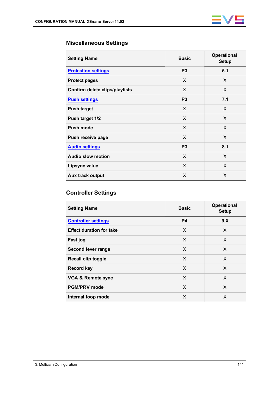 EVS XSnano Version 11.02 - July 2012 Configuration Manual User Manual | Page 149 / 174