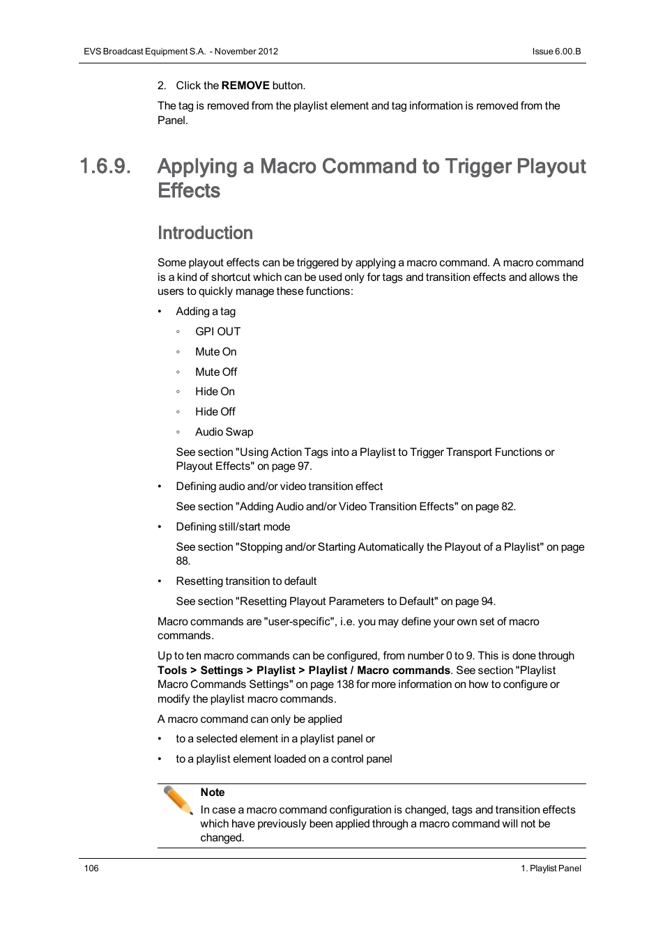Introduction | EVS IPDirector Version 6.0 - November 2012 Part 6 User's Manual User Manual | Page 116 / 182