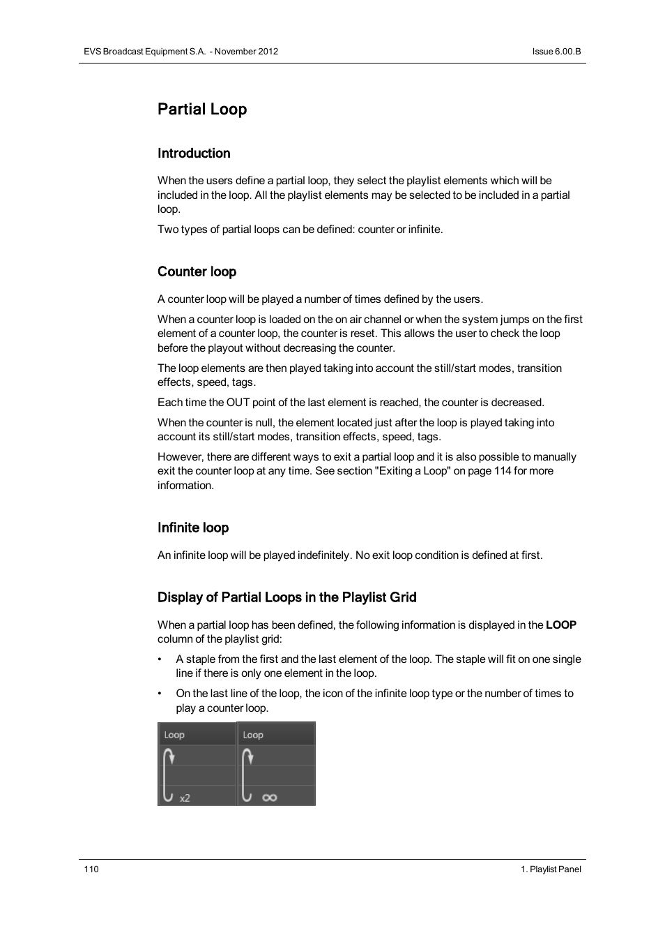 Partial loop | EVS IPDirector Version 6.0 - November 2012 Part 6 User's Manual User Manual | Page 120 / 182