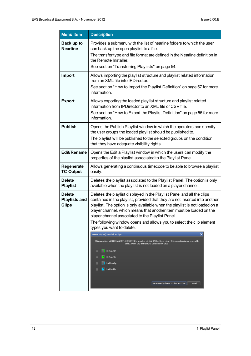 EVS IPDirector Version 6.0 - November 2012 Part 6 User's Manual User Manual | Page 22 / 182