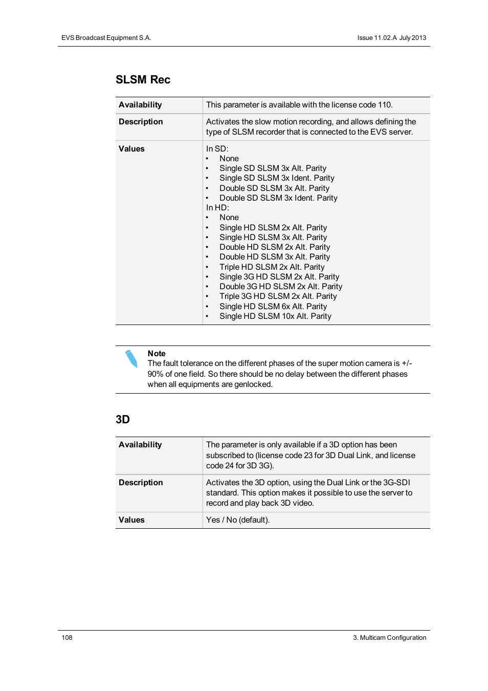 Slsm rec | EVS XT3 Version 11.02 - July 2013 Configuration Manual User Manual | Page 116 / 244