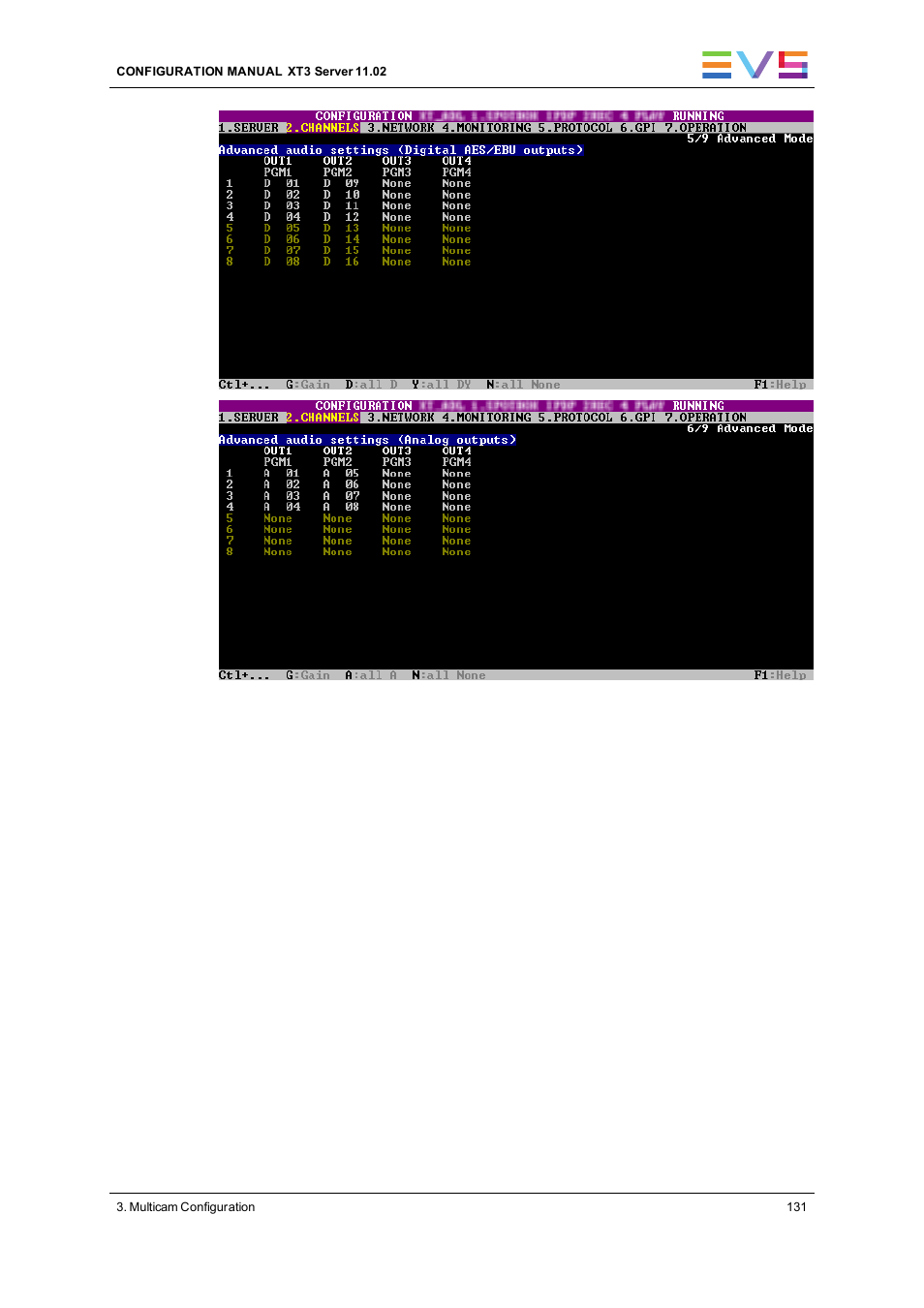 EVS XT3 Version 11.02 - July 2013 Configuration Manual User Manual | Page 139 / 244