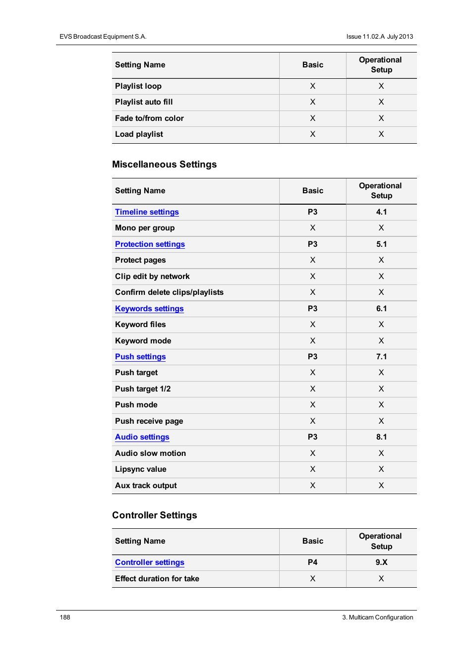 EVS XT3 Version 11.02 - July 2013 Configuration Manual User Manual | Page 196 / 244